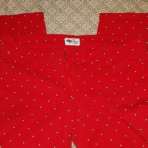Old Navy pixie red polka dot pants